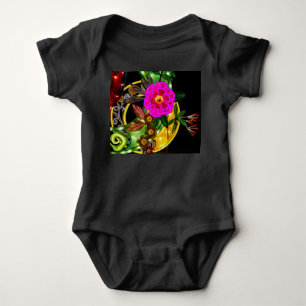 Enchanting Magenta & Gold Baby Bodysuit