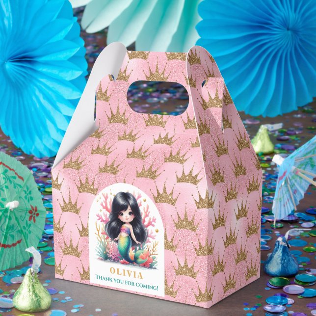 Enchanting Magical Mermaid Birthday Thank You Favour Box (Party)