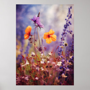 Enchanting meadow in Autumn Poster