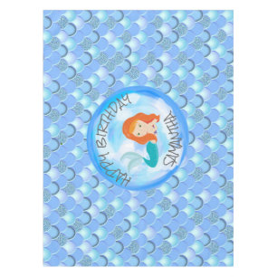 Enchanting Mermaid Birthday Party Tablecloth