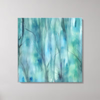 Enchanting Misty Forest Watercolor Painting