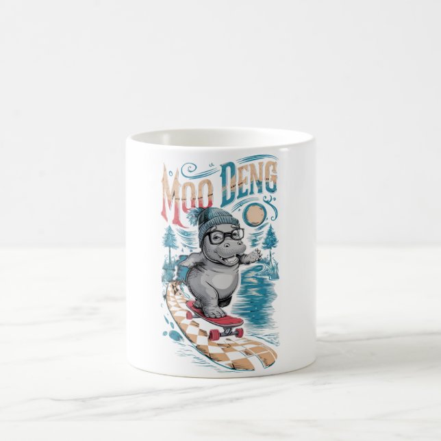 Enchanting Moo Deng Hippo Coffee Mug (Center)