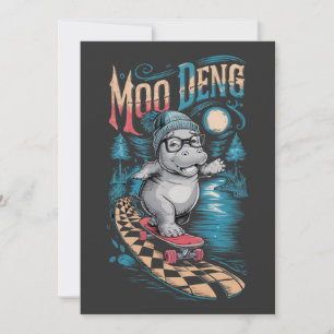 Enchanting Moo Deng Hippo Invitation