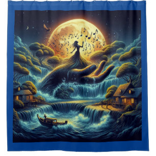 Enchanting Moonlight Serenade Shower Curtain