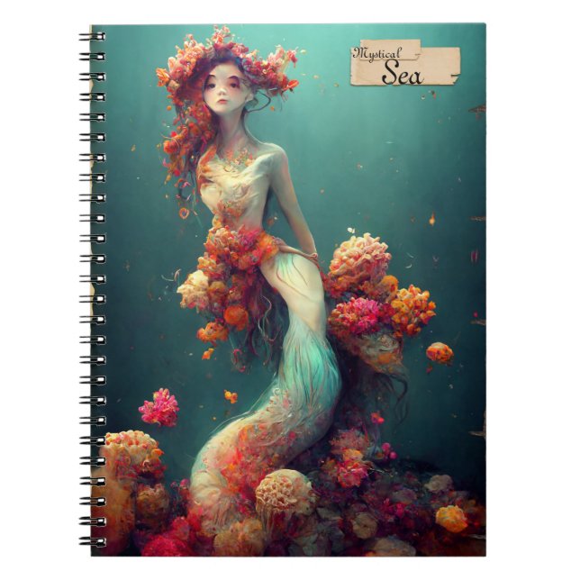 Enchanting Mystical Sea Mermaid Notebook (Front)