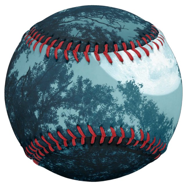 Enchanting Night Forest with Full Moon Softball (Front)