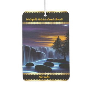 Enchanting night waterfalls with a personal touch car air freshener