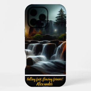 Enchanting night waterfalls with a personal touch iPhone 16 pro max case