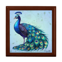 Enchanting Peacock Wooden