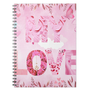 Enchanting Pink themed MY LOVE Photo Notebook