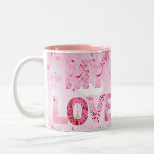 Enchanting Pink themed My Love typographic Mug