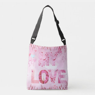 Enchanting Pink themed MY LOVE typographic Tote