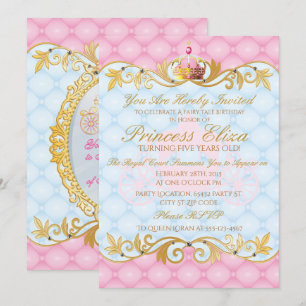 Enchanting, Pretty Princess Birthday Invitations