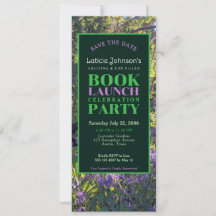 Enchanting Purple Green Floral Nature Book Launch