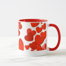Enchanting Red Coloured Heart Mug