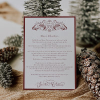 Enchanting Red Santa Claus Christmas Day Letter