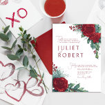 Enchanting Roses Holly Berry Ivy Christmas Wedding Invitation<br><div class="desc">Embrace the Magic of the Christmas Season Introducing our exquisite Enchanting Roses Holly Berry Ivy Christmas Wedding Invitation, a timeless blend of elegance and festive charm. Celebrate your love in the enchanting embrace of the holidays with watercolor roses, ivy leaves, and holly berries adorning two corners of this beautiful design....</div>