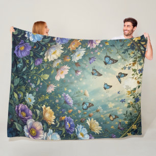 Enchanting Secret Garden to Dream About Fleece Blanket