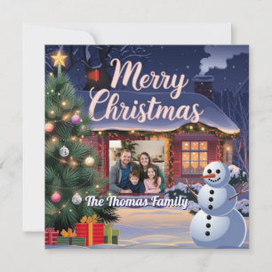 Enchanting Snowy Christmas Card