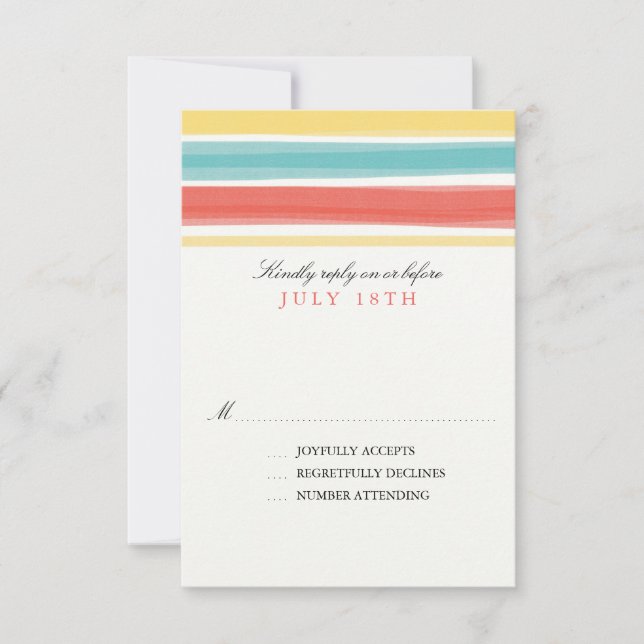 Enchanting Stripes  | Wedding RSVP (Front)