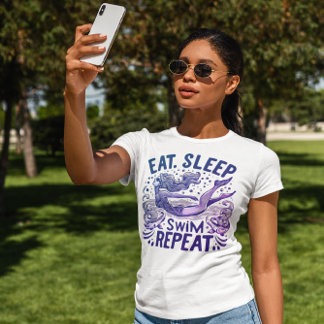 Enchanting Swimmer: Eat Sleep Swim Repeat T-Shirt