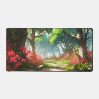Enchanting Tropical Forest in Spring Desk Mat
