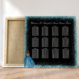 Enchanting Turquoise  Princess Seating Chart Photo Print