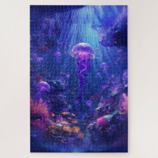 Enchanting Underwater Jellyfish Scene Jigsaw Puzzle