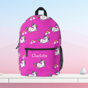 Enchanting Unicorn Dreams: Pink Sparkle Adventure  Printed Backpack