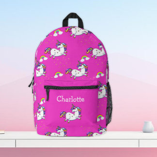 Enchanting Unicorn Dreams: Pink Sparkle Adventure Printed Backpack