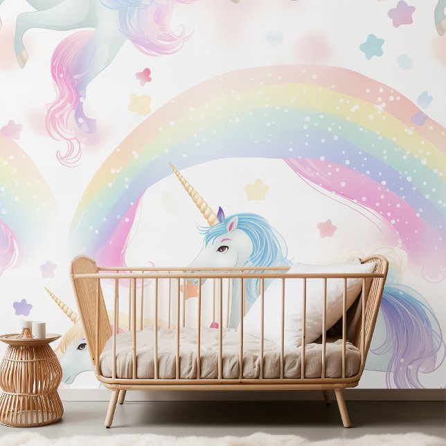 Enchanting Unicorn Rainbow Magic Wand Pastel  Wallpaper (Creator Uploaded)