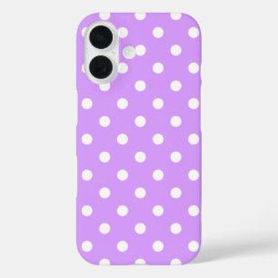 Enchanting Violet Cell Phone Cover With Polka Dots