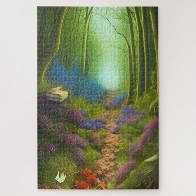 Enchanting walk in the wood jigsaw puzzle (Vertical)
