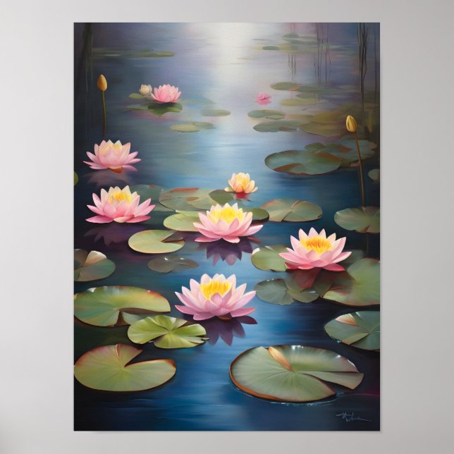 Enchanting Water Lilies Symphony Poster (Front)