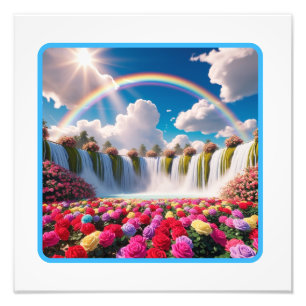 Enchanting Waterfall Oasis Photo Print