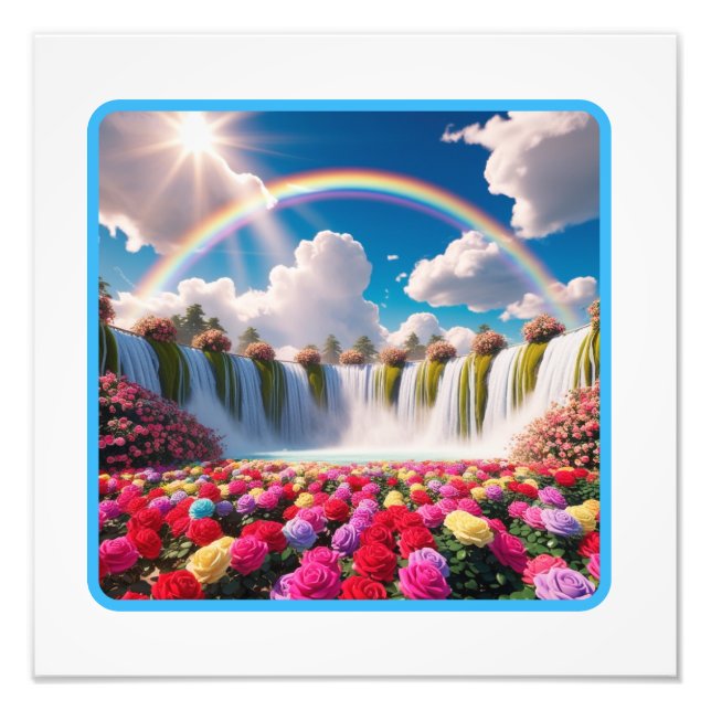  Enchanting Waterfall Oasis Photo Print (Front)