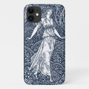 Enchanting William Morris–Style Woodland woman iPhone 11 Case