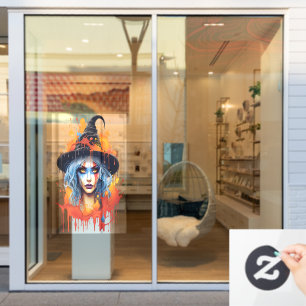 Enchanting Witch's Colourful Spell Window Cling