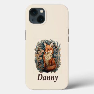 Enchanting Woodland Fox with Custom Name iPhone 13 Case