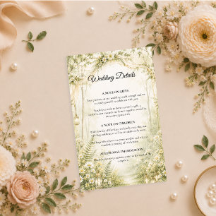 Enchanting Woodland Wedding Enclosure Card