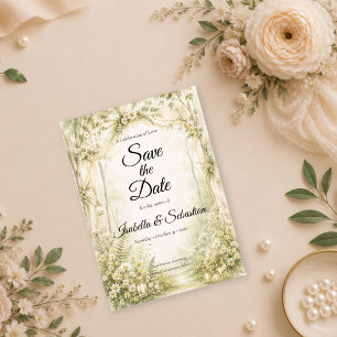 Enchanting Woodland Wedding Save The Date