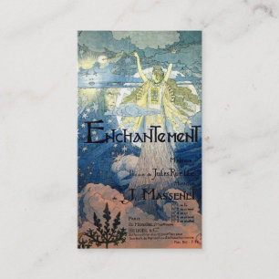 Enchantment art nouveau magic business card