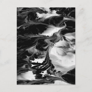 ENCHANTMENT  (black & white abstract art) ~ Postcard