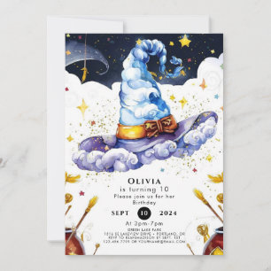 Enchantment Kids' Fun Wizard Birthday Invitation