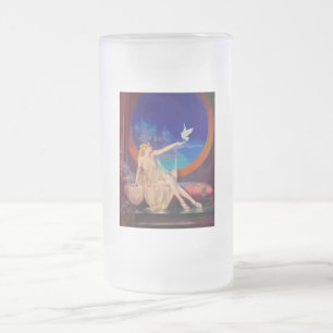 Enchantment of Arabian Concubine Pinup Girl Frosted Glass Beer Mug