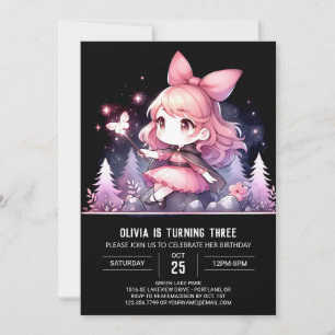Enchantress Little Wizard Birthday Invitation