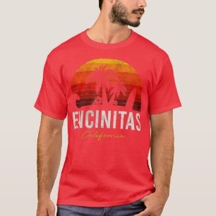 Encinitas California CA Palms Surf Sunset Vintage  T-Shirt