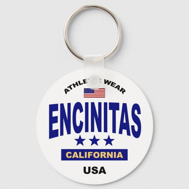Encinitas California Key Ring (Front)