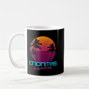 Encinitas California Retro 80's Sunset Zip Hoodie Coffee Mug