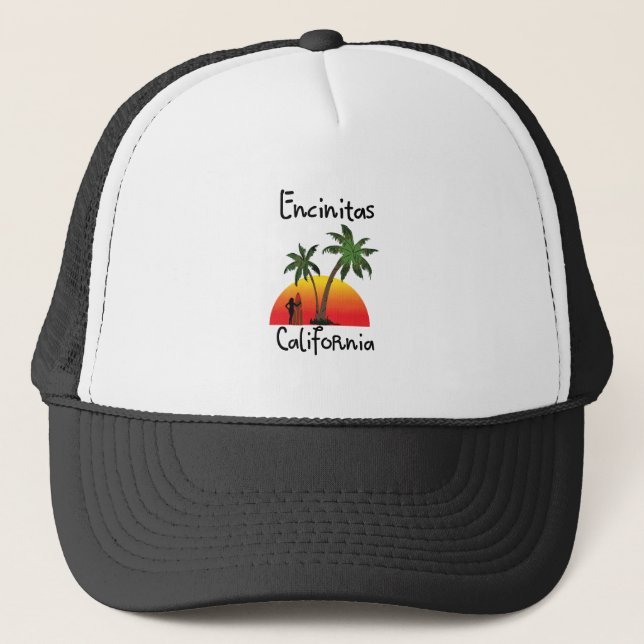 Encinitas California. Trucker Hat (Front)